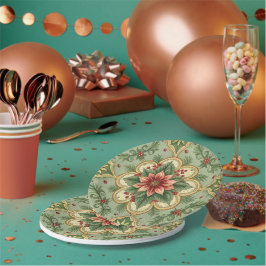Vintage-Weihnachts-Weihnachtsstern  Pappteller