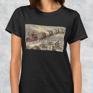 Vintage Weihnachtsabend viktorianischer Weihnachts T-Shirt