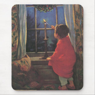 Vintage Weihnachtsabend von Jessie Willcox Smith Mousepad
