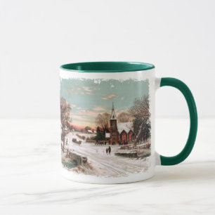 Vintage Weihnachtsabends-Kaffee-Tasse Tasse