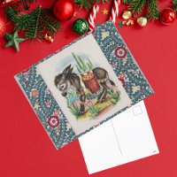 Vintage Weihnachtsbaby Donkey Cactus Succulents