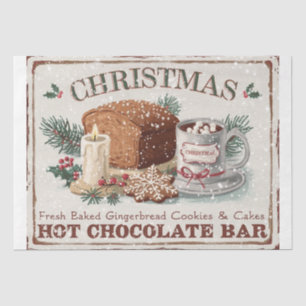 Vintage Weihnachtsbauernhof Holiday Sign Seidenpapier