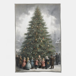 Vintage Weihnachtsbaum-Ansammlung Geschirrtuch