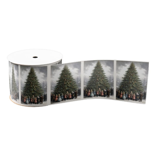 Vintage Weihnachtsbaum-Ansammlung Ripsband (Spule)