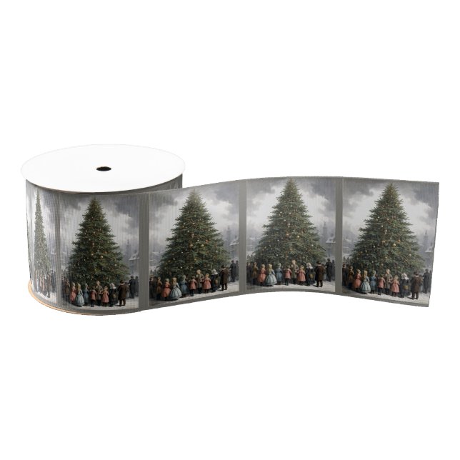 Vintage Weihnachtsbaum-Ansammlung Ripsband (Spule)