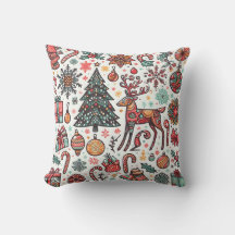 Vintage-Weihnachtsbaum-Geschenk-Wurfkissen