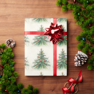 Vintage-Weihnachtsbaum Geschenkpapier