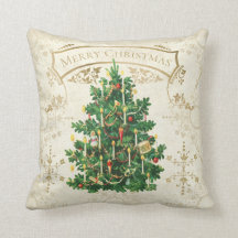 Vintage-Weihnachtsbaum-Kissenbezug nach Maß