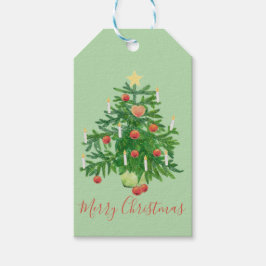 Vintage-Weihnachtsbaum mit individuellem Stern Geschenkanhänger
