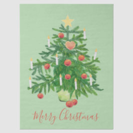 Vintage-Weihnachtsbaum mit Stern- und Herzplätzche Seidenpapier