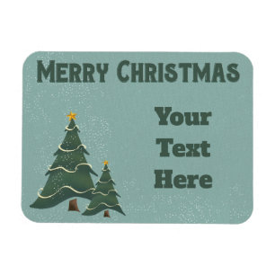 Vintage Weihnachtsbäume Magnet