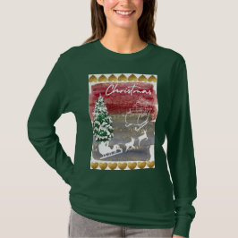 Vintage-Weihnachtsbäume  T-Shirt