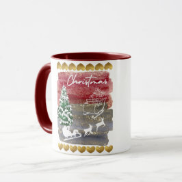 Vintage-Weihnachtsbäume  Tasse