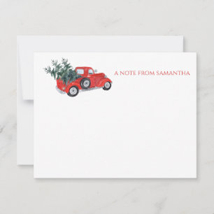 Vintage Weihnachtsbaumen von Red Truck Mitteilungskarte