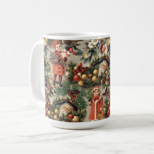 Vintage-Weihnachtsbaumkugeln im viktorianischen St Kaffeetasse