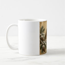 vintage Weihnachtsbecher mit Rotkehlchen Kaffeetasse
