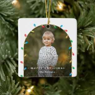 Vintage-Weihnachtsbeleuchtung Foto-Torbogen Keramikornament