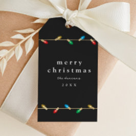 Vintage Weihnachtsbeleuchtung - Geschenkmarke Geschenkanhänger