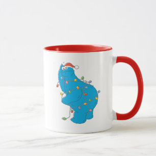 Vintage Weihnachtsbeleuchtung mit dem Krümelmonste Tasse