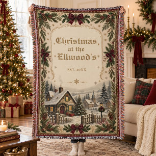 Vintage-Weihnachtsdekoration mit personalisiertem  Decke