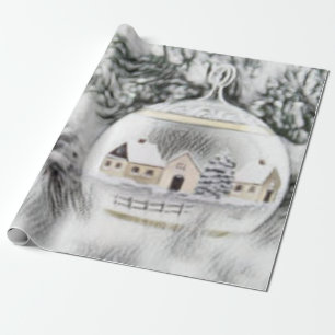 Vintage-Weihnachtsdekorationen Ornamente Aquarell Geschenkpapier
