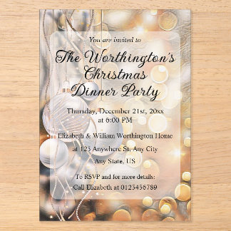 Vintage-Weihnachtsdekorationen Ornamente Dekorativ Acryleinladungen