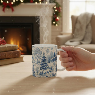 Vintage-Weihnachtsdorf-Winterlandschaft-Tasse Kaffeetasse