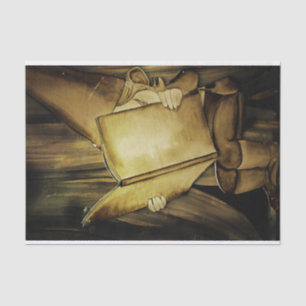 Vintage Weihnachtself-Lesung Seidenpapier