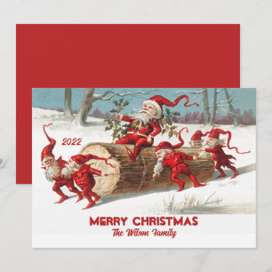 Vintage Weihnachtselfen Custom Frohe Weihnachten