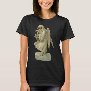 Vintage-Weihnachtsengel-Blumen, viktorianischer Di T-Shirt