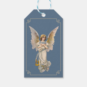 Vintage-Weihnachtsengel Dunkelblaues Weihnachtsges Geschenkanhänger