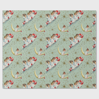 Vintage-Weihnachtsengel Geschenkpapier