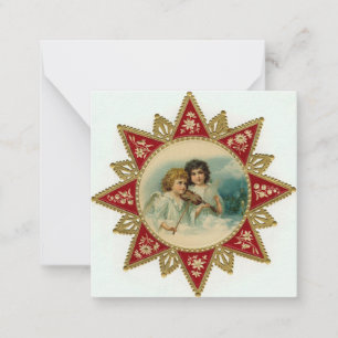 Vintage-Weihnachtsengel Mitteilungskarte