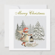Vintage-Weihnachtsengel und Kind