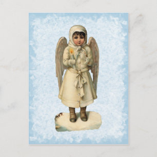 Vintage Weihnachtsengels-Postkarte Feiertagspostkarte