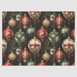 Vintage Weihnachtsfantasie Blumenmuster Seidenpapier