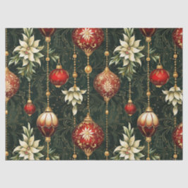 Vintage Weihnachtsfantasie Blumenmuster Seidenpapier