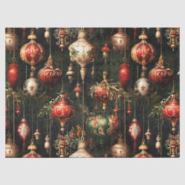 Vintage Weihnachtsfantasie Blumenmuster Seidenpapier