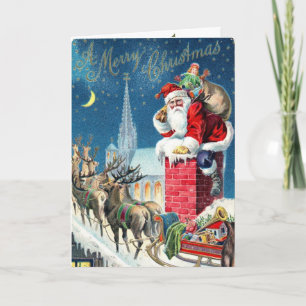 Vintage Weihnachtsfeier Einladung