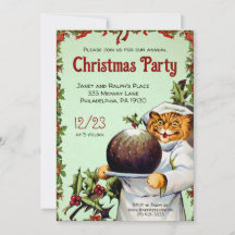 Vintage-Weihnachtsfeier Einladung zum Anpassen