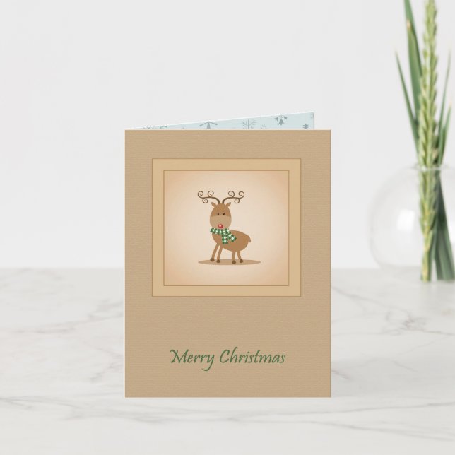 Vintage Weihnachtsfeier Karte (Vorderseite)