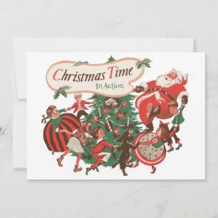 Vintage Weihnachtsfeier Party Einladung