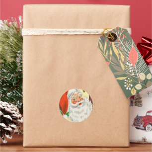 Vintage Weihnachtsfeier Runder Aufkleber