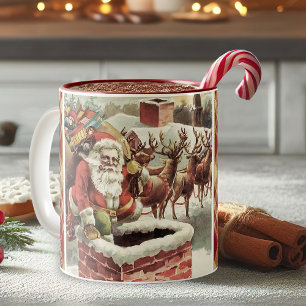 Vintage Weihnachtsfeier Tasse