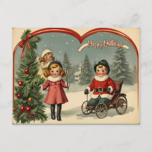 Vintage Weihnachtsfeiertage Anfang der 1900er Jahr Feiertagspostkarte