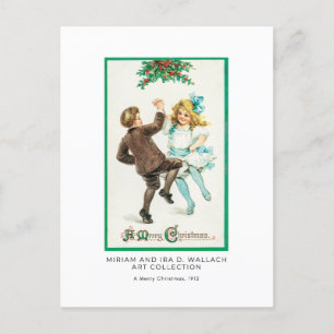 Vintage Weihnachtsfeiertage Elegante Retro-Fine-Ku Postkarte