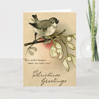 Vintage Weihnachtsfeiertage Feiertagskarte