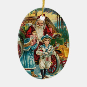 Vintage Weihnachtsfeiertage Keramik Ornament