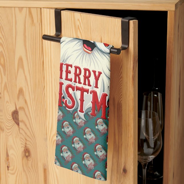 Vintage Weihnachtsfeiertage Patten Geschirrtuch (Drittel gefaltet)