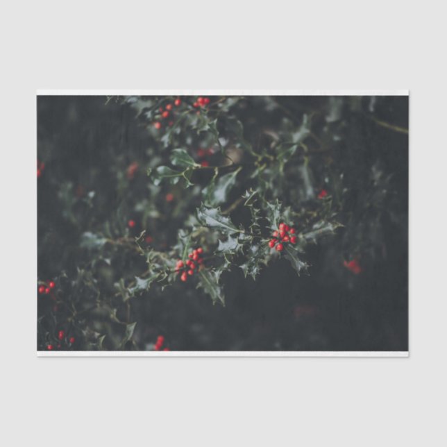 Vintage Weihnachtsfeiertage Seidenpapier (Vorderseite)